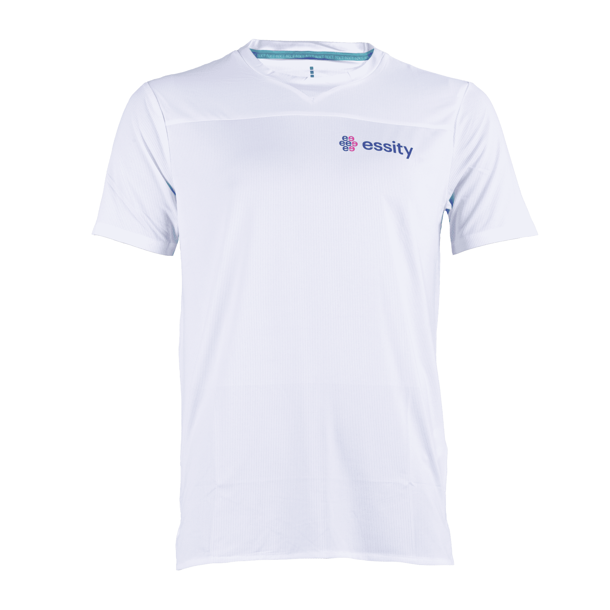 white essity tshirt with logo
