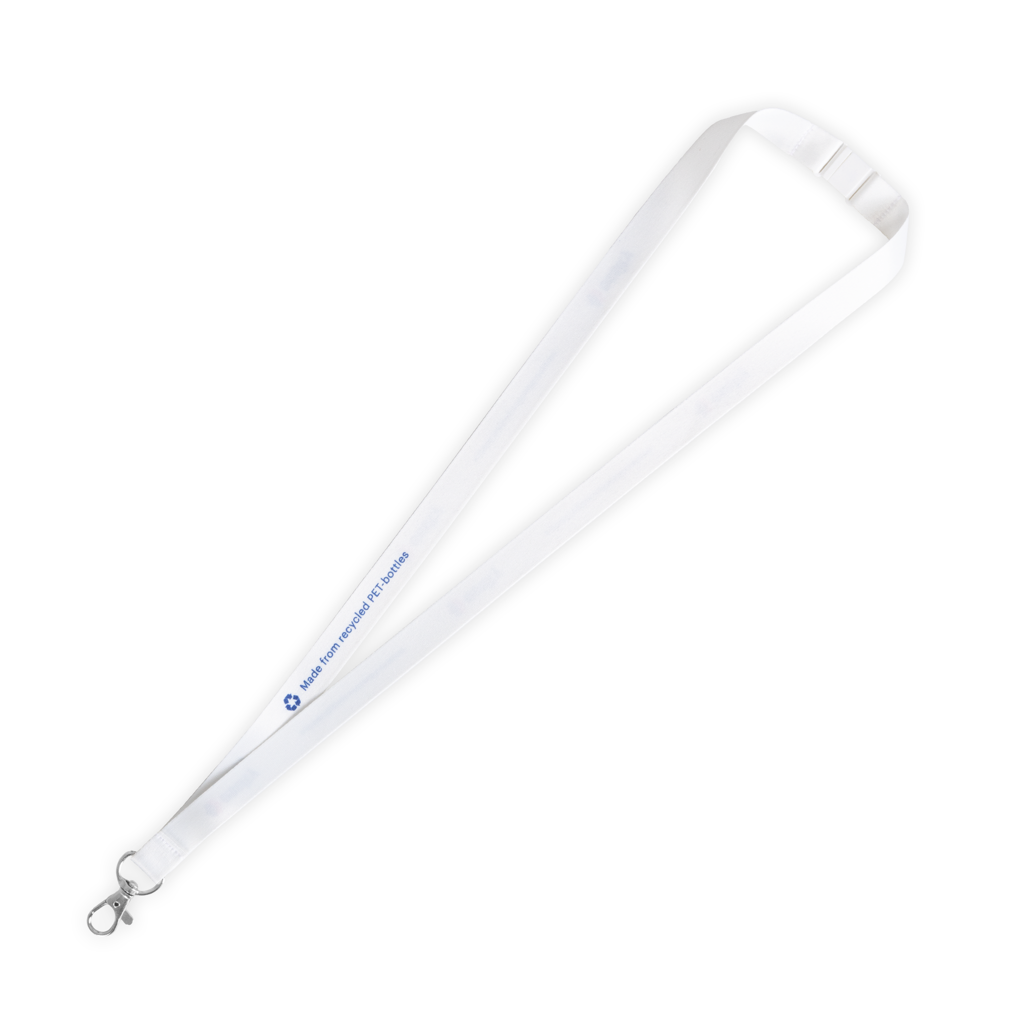 white lanyard with essity logos